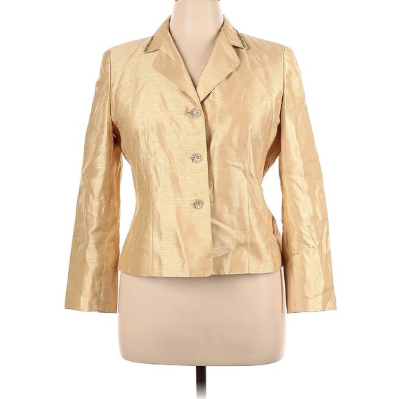 Le Suit Solid Tan/Yellow Suit (2 PCS), 14P - Picture 1 of 4
